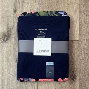 Liz Claiborne - 2 piece sleep set, NEW WITH TAGS, navy, coral, lavender XXL